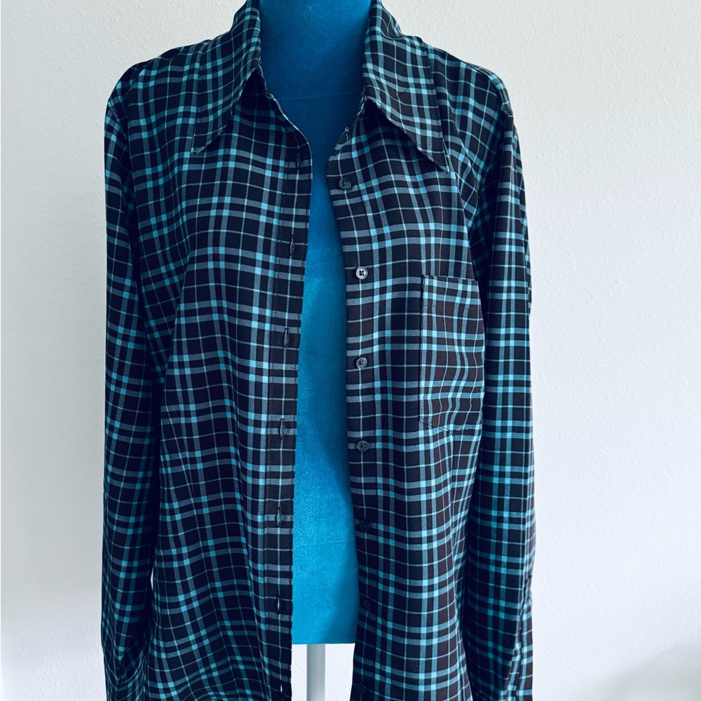 Women’s Black & Teal Plaid Button-Up Shirt Levi’s